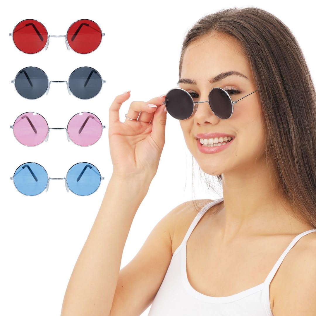 ptit-clown-10801-brille-metall-rund-hippie-zuf-llige-farbauswahl image 4