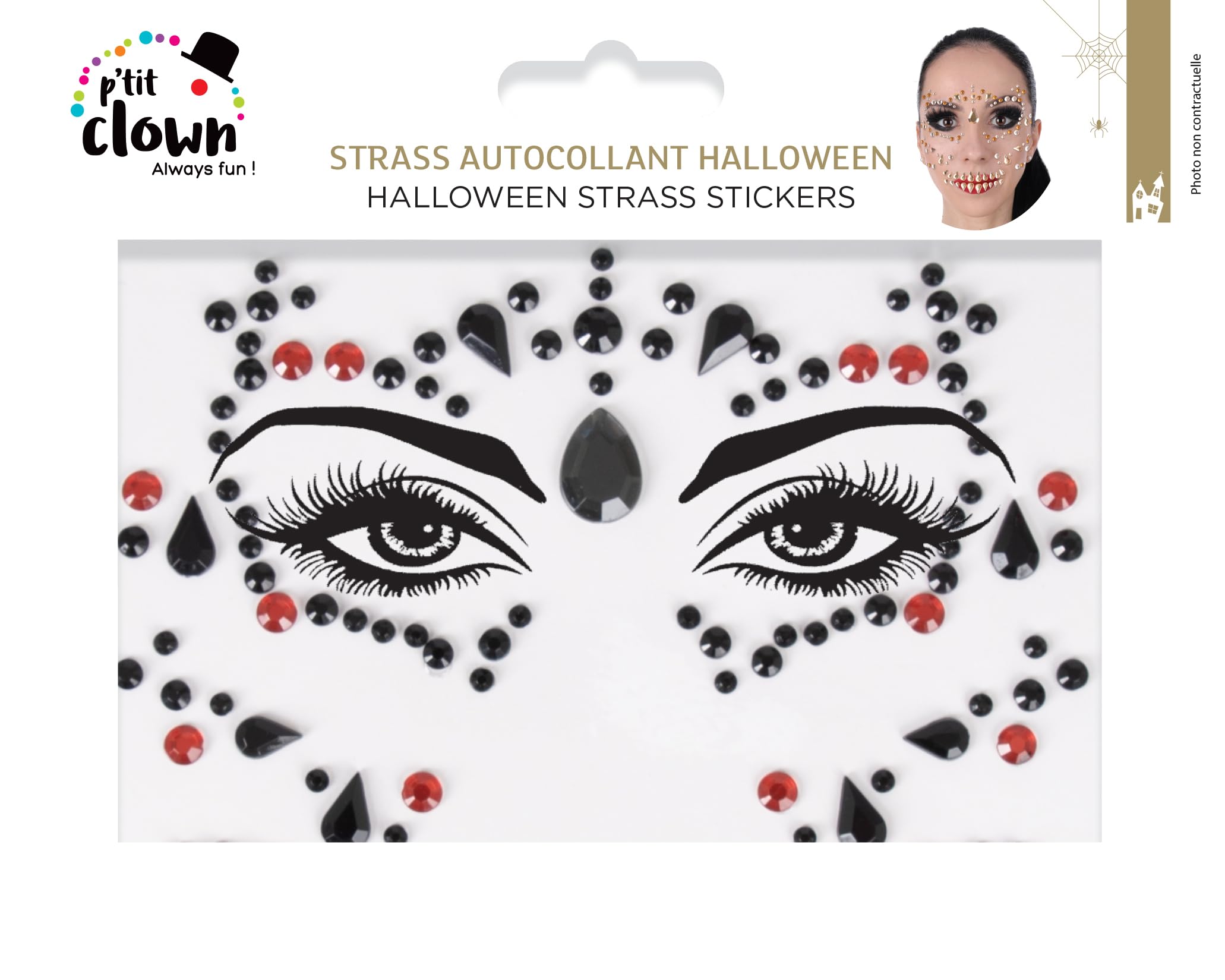 ptit-clown-strass-selbstklebend-halloween-ii-zufallsmodell image 2
