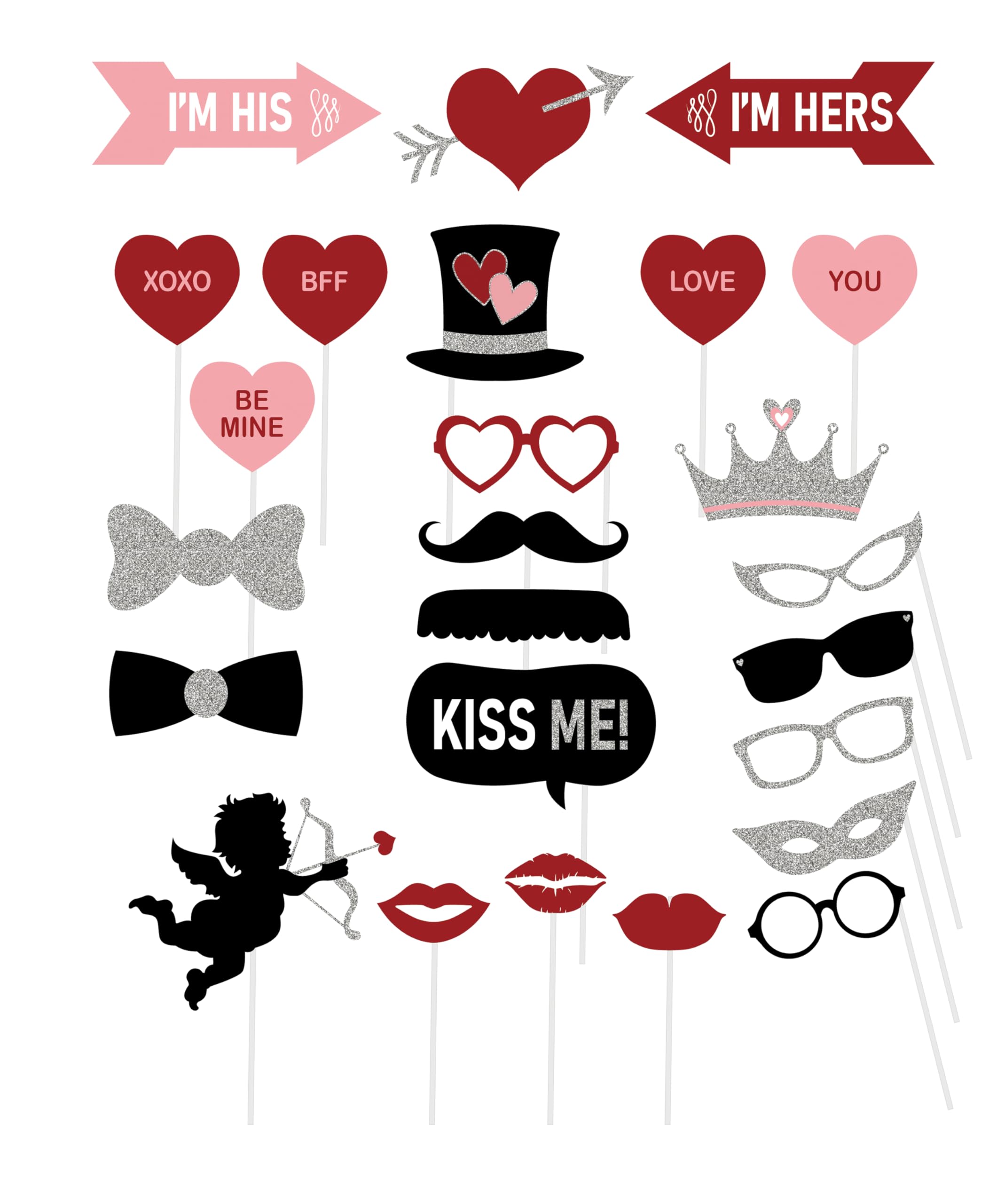 p-tit-clown-photobooth-valentinstag-10-teilig-party-selfie-zubeh-r image 1