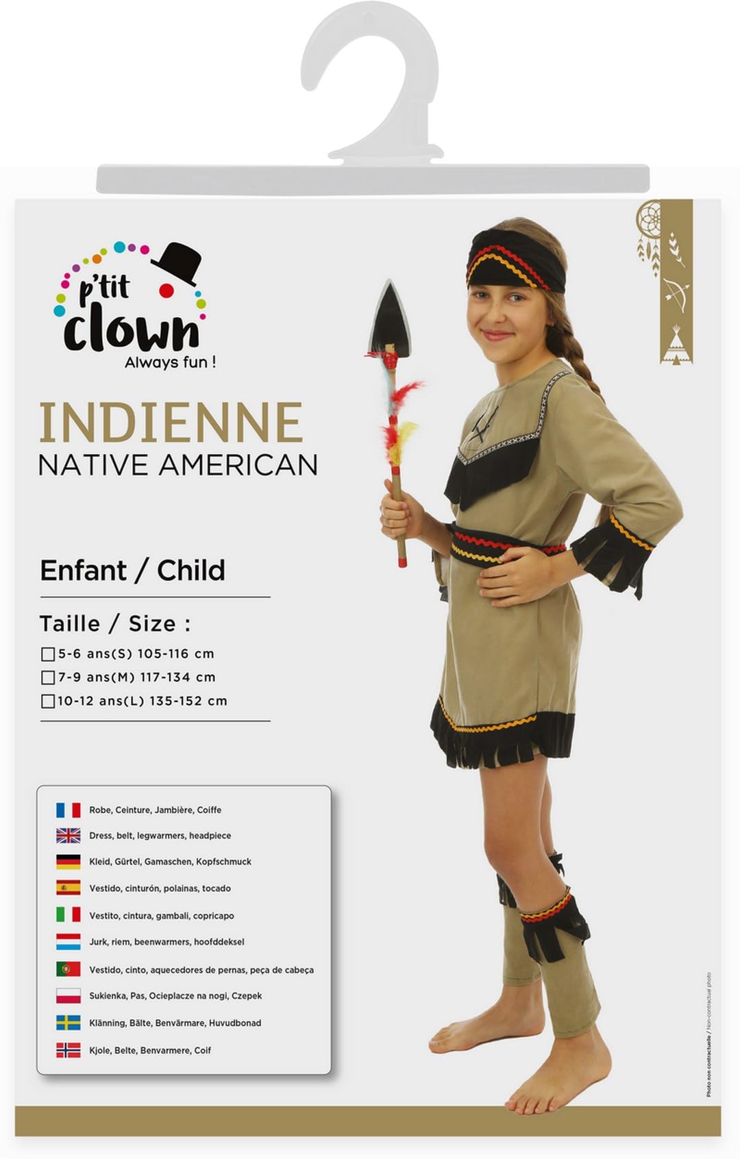 ptit-clown-81146-indianerin-kinderkost-m-10-12-jahre image 5