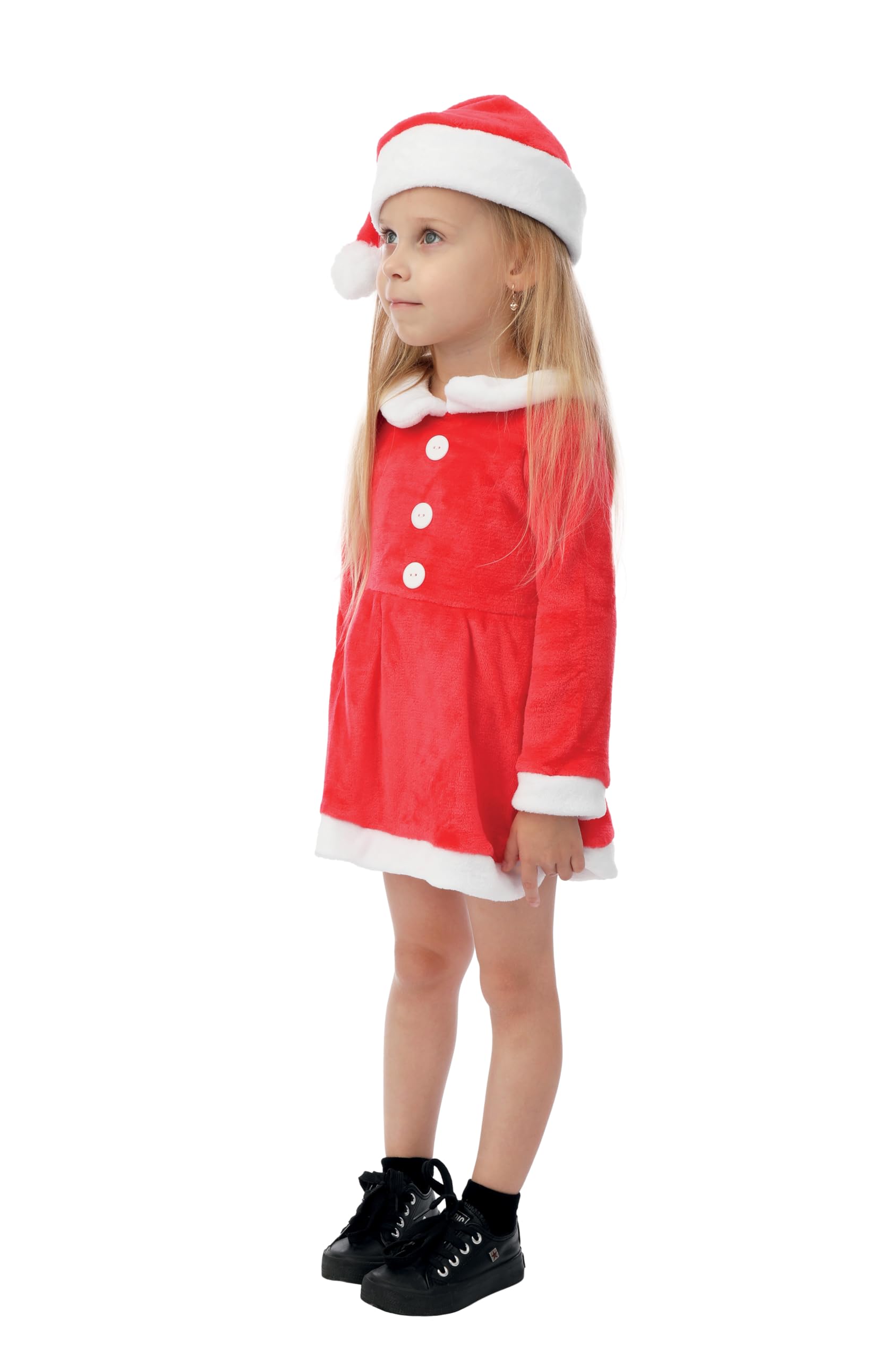 ptit-clown-miss-santa-mutter-weihnachtsmann-kost-m-m-dchen-3-4-jahre-kleid-und-m image 2
