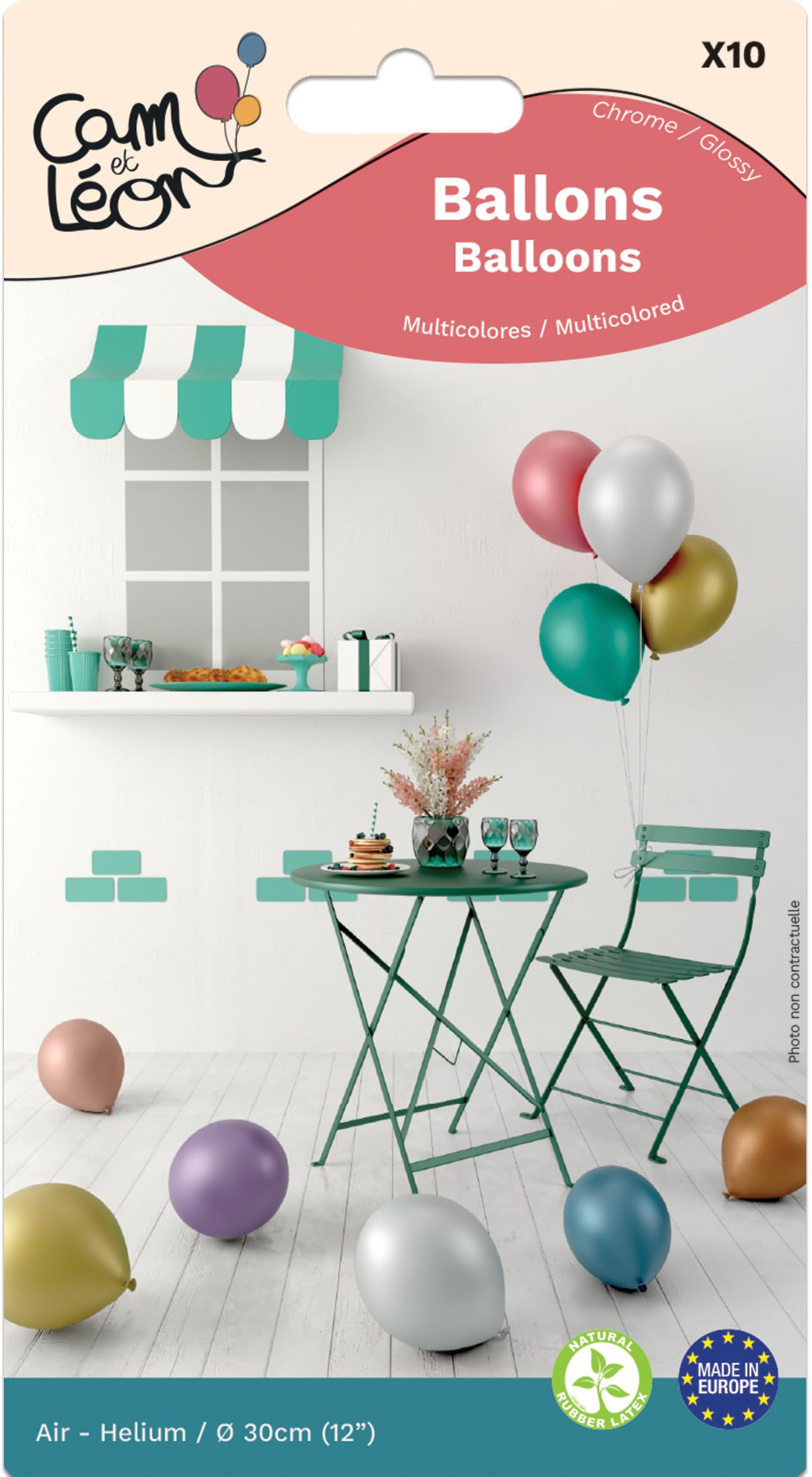 p-tit-clown-re22432-luftballons-chrom-mehrfarbig-30-cm-8-st-ck image 2