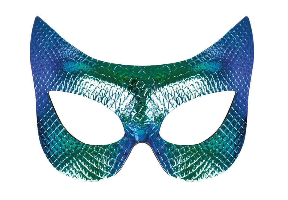 p-tit-clown-23376-wolf-maske-f-r-erwachsene-iridescent-mit-schuppeneffekt-t-rkis image 1