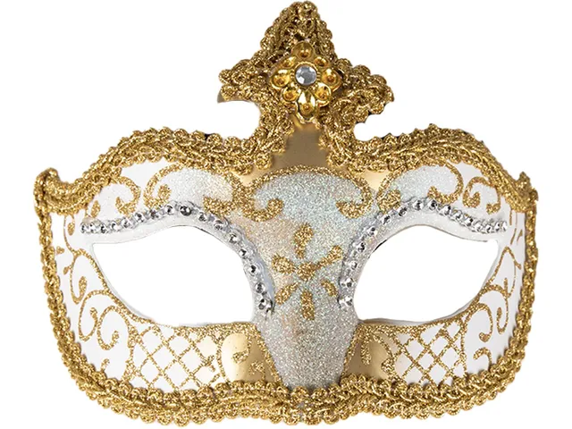 ptit-clown-venezianischer-wolf-kunststoff-maske-wei image 1