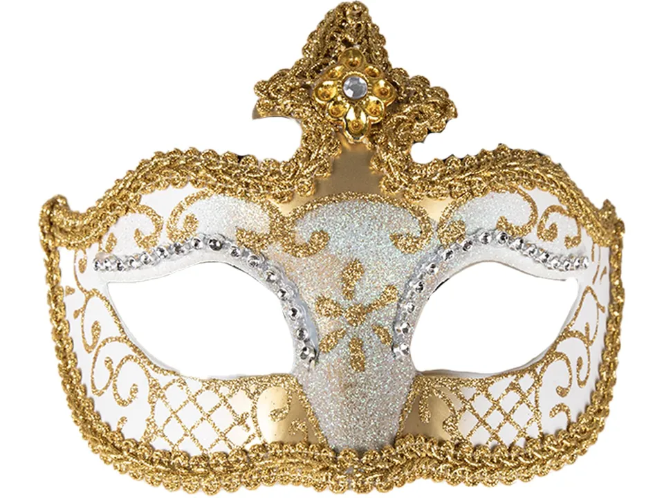 ptit-clown-venezianischer-wolf-kunststoff-maske-wei image 1