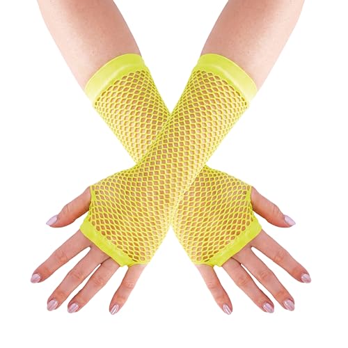 ptit-clown-lange-fingerlose-netzhandschuhe-neon-f-r-damen-25-cm image 6
