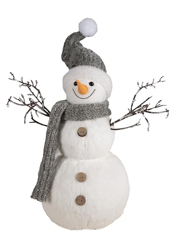 ptit-clown-weihnachtsdeko-schneemann-42-cm-wei-mit-schal image 3