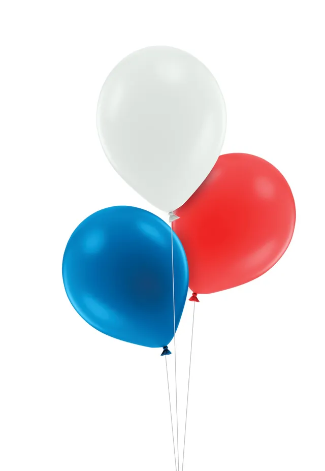 ptit-clown-latexballons-30-cm-blau-wei-rot-12-st-ck image 1