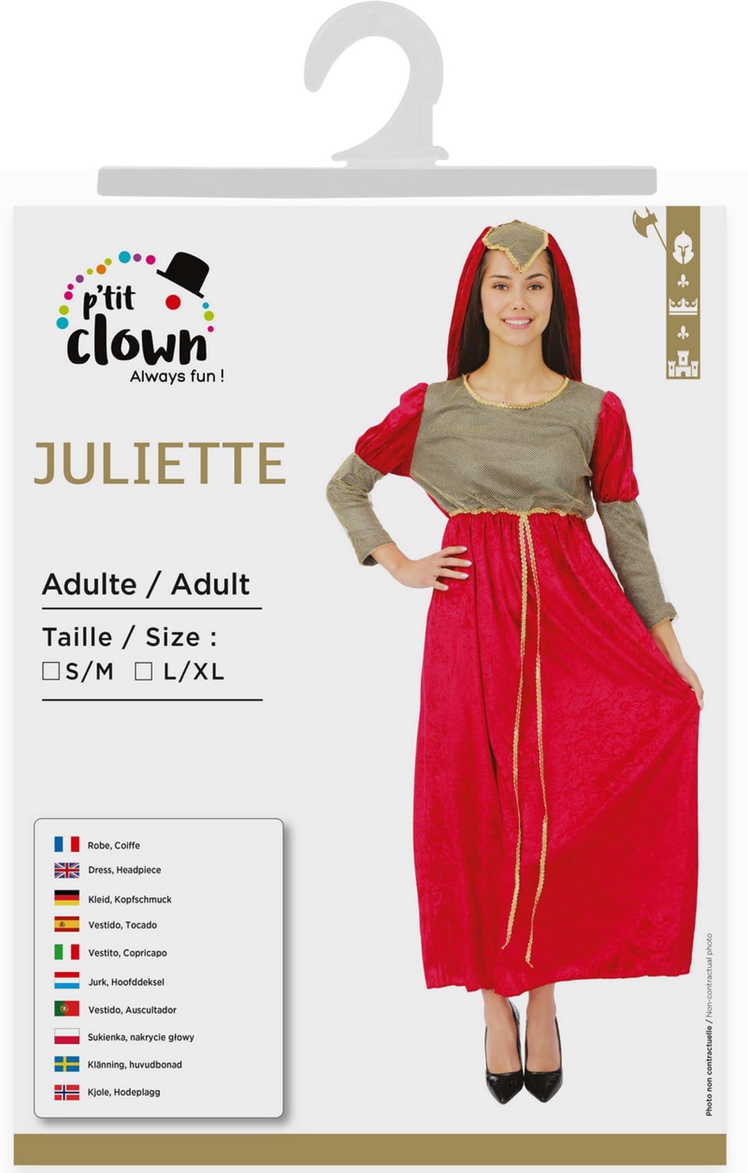 ptit-clown-89826-luxus-kost-m-juliette-mittelalter-prinzessin-rot-gold-l-xl-erwa image 5