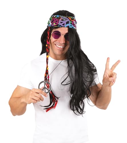 ptit-clown-68604-hippie-per-cke-glatt-schwarz-synthetik image 5