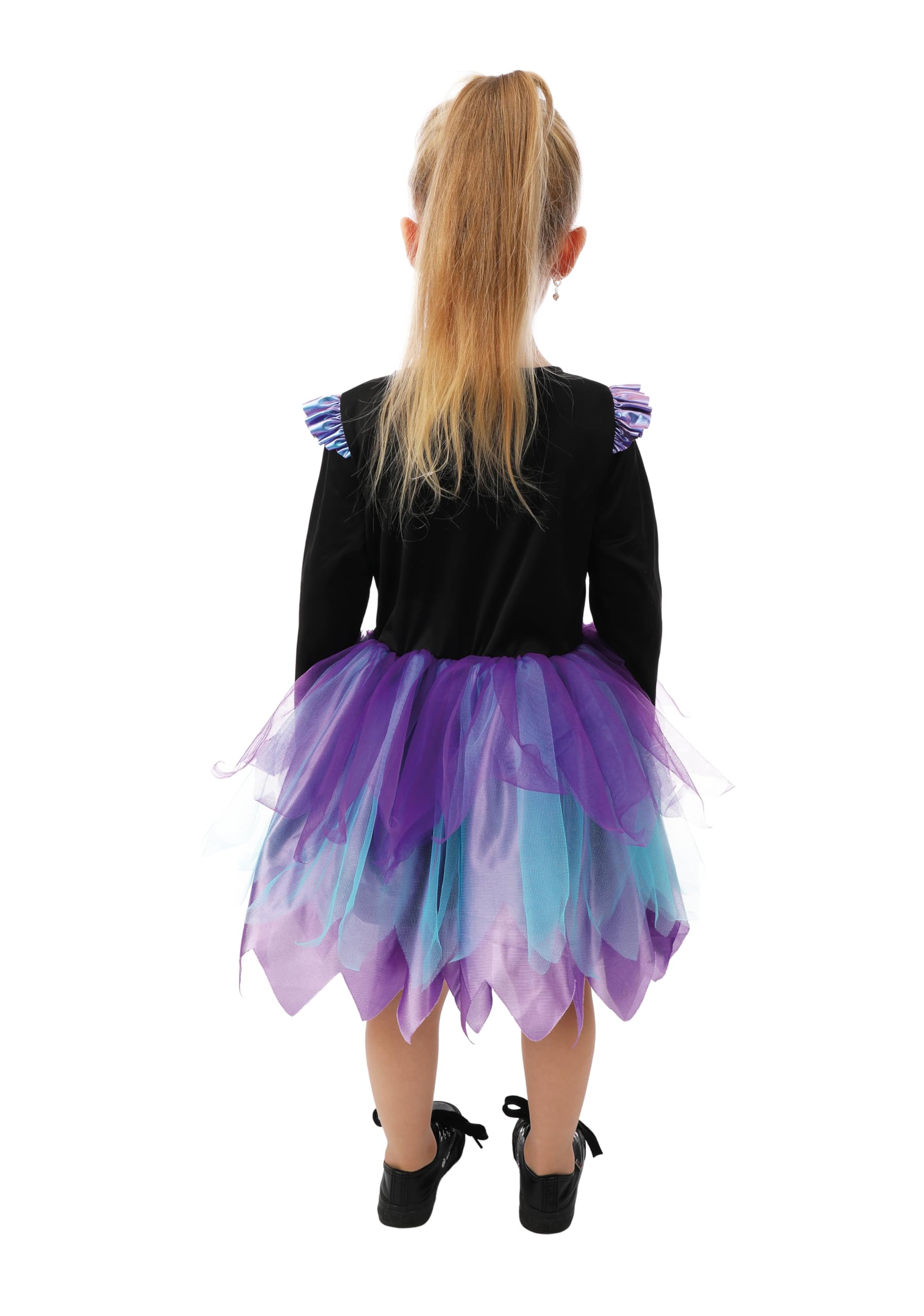 ptit-clown-skelett-kost-m-schillernd-r-sche-schwarz-violett-m-dchen-3-4-jahre image 3