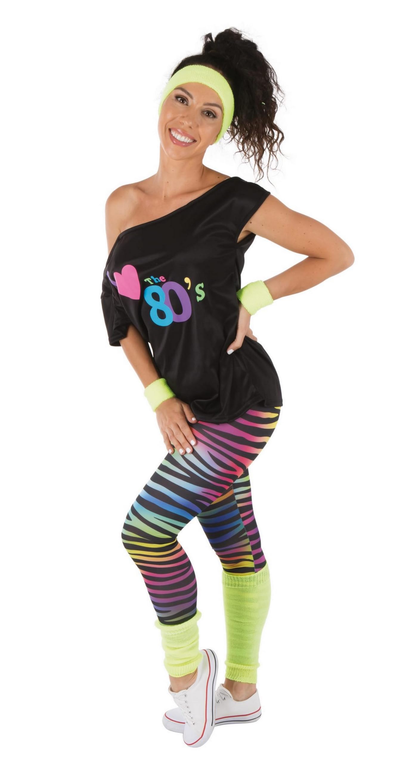 p-tit-clown-re22764-kost-m-set-i-love-80er-jahre-gelb image 2
