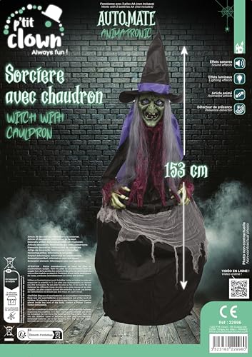 p-tit-clown-hexe-mit-kessel-animiert-halloween-deko-mit-sound-und-licht image 5