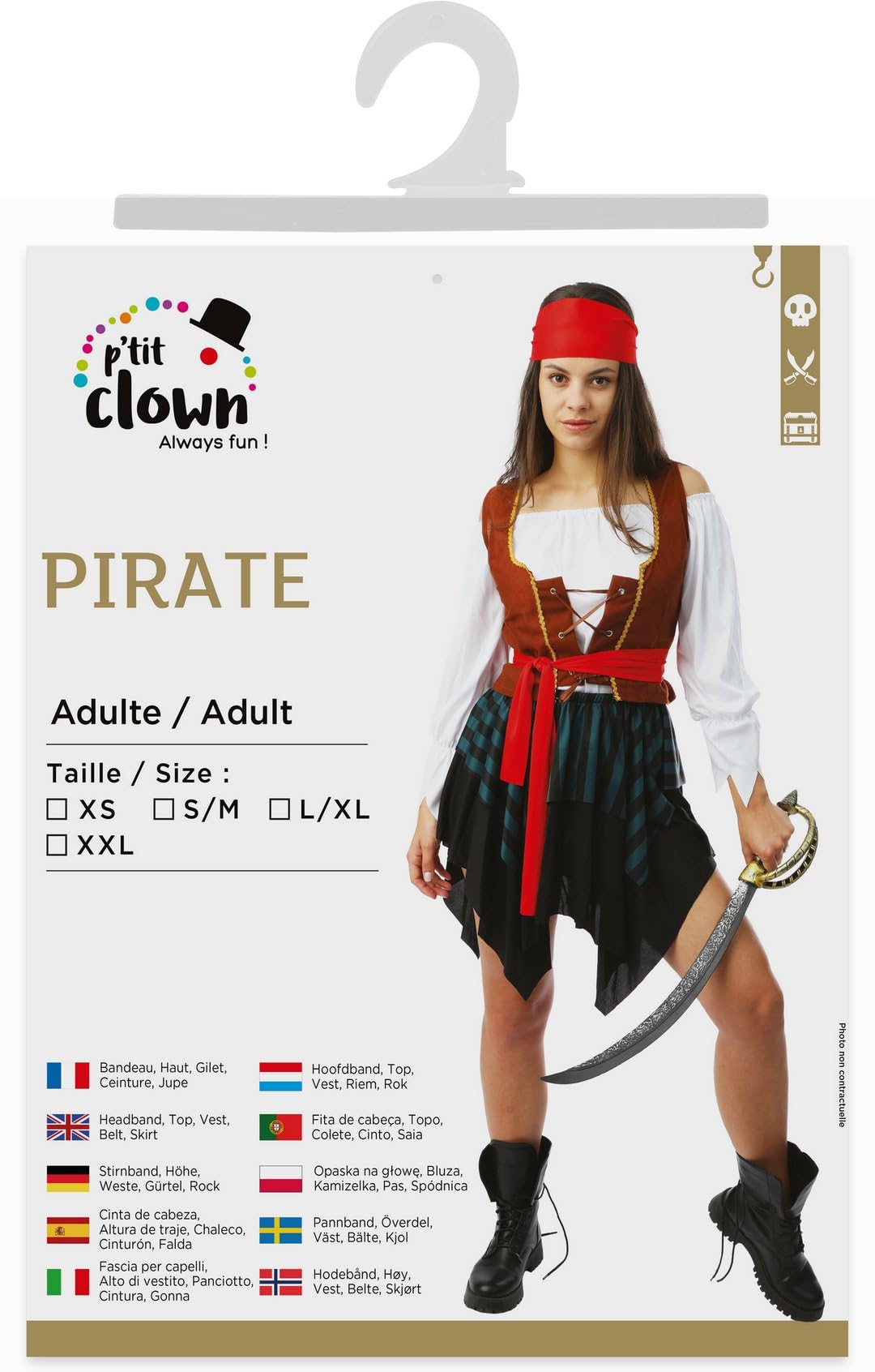 ptit-clown-89236-piratenkost-m-frau-5-teilig image 5