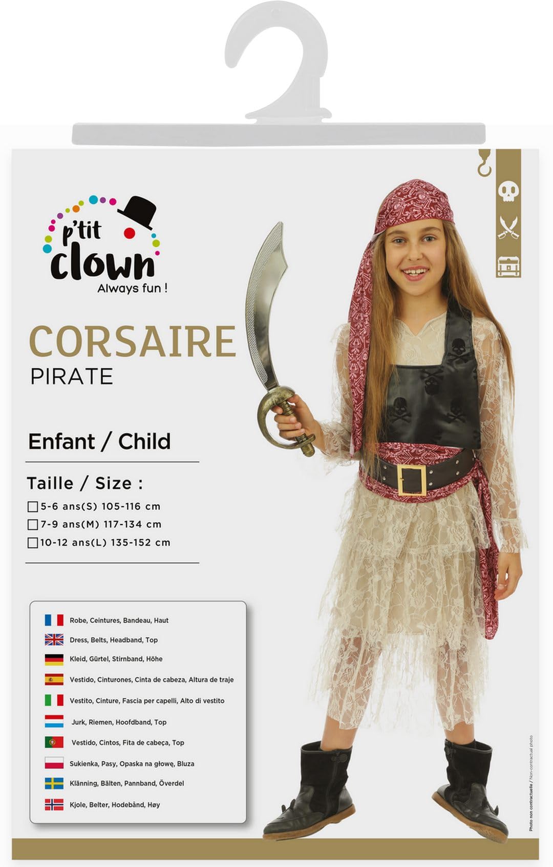 ptit-clown-piratenkost-m-m-dchen-kinder-freibeuterin image 5