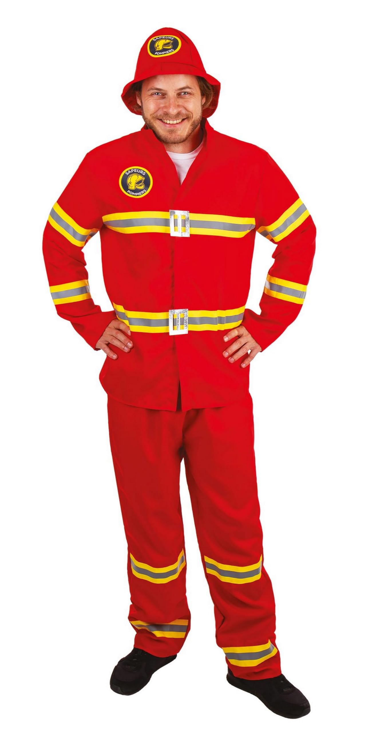 ptit-clown-feuerwehrmann-kost-m-erwachsene-realistisch-polyester image 1