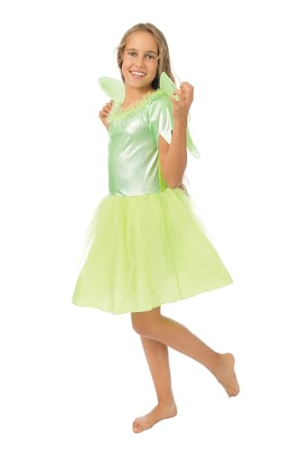 p-tit-clown-fee-kost-m-m-dchen-10-12-jahre-gelb-gr-n-mit-fl-geln image 8