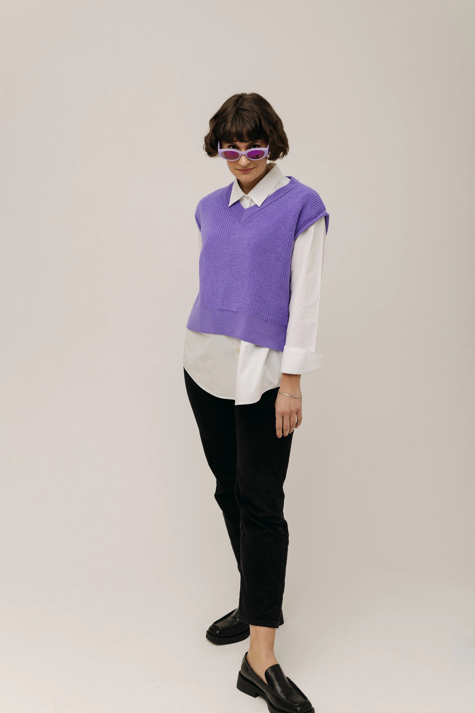 lotta-ludwigson-svea-sweater-vest-bright-lavender image 1