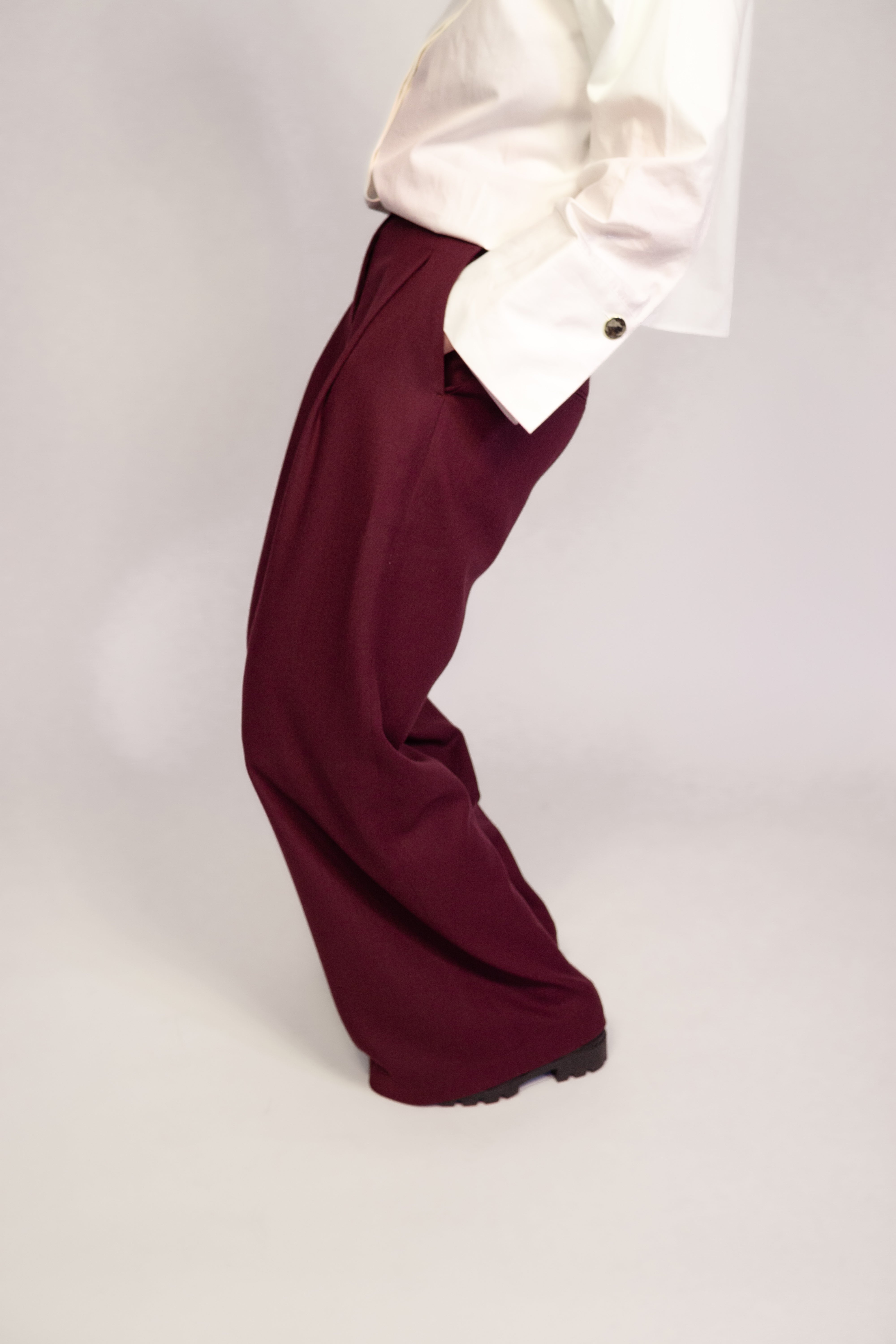 lotta-ludwigson-alva-pants-deep-burgundy-herringbone image 5