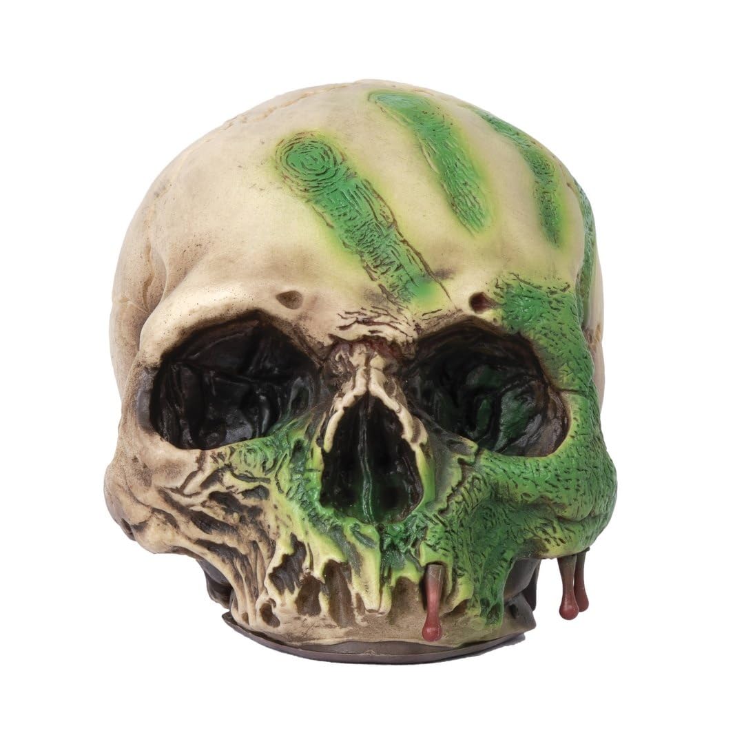 p-tit-clown-totenkopf-halloween-deko-zum-aufstellen-gebl-mter-sch-del-24-cm image 3