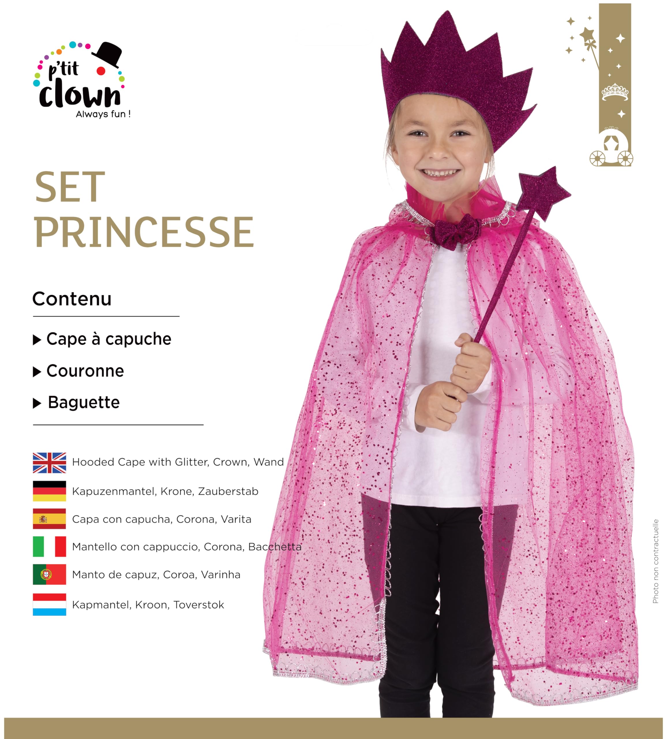 p-tit-clown-zubeh-r-set-glitzerprinzessin-m-dchen-rosa-einheitsgr-e image 5