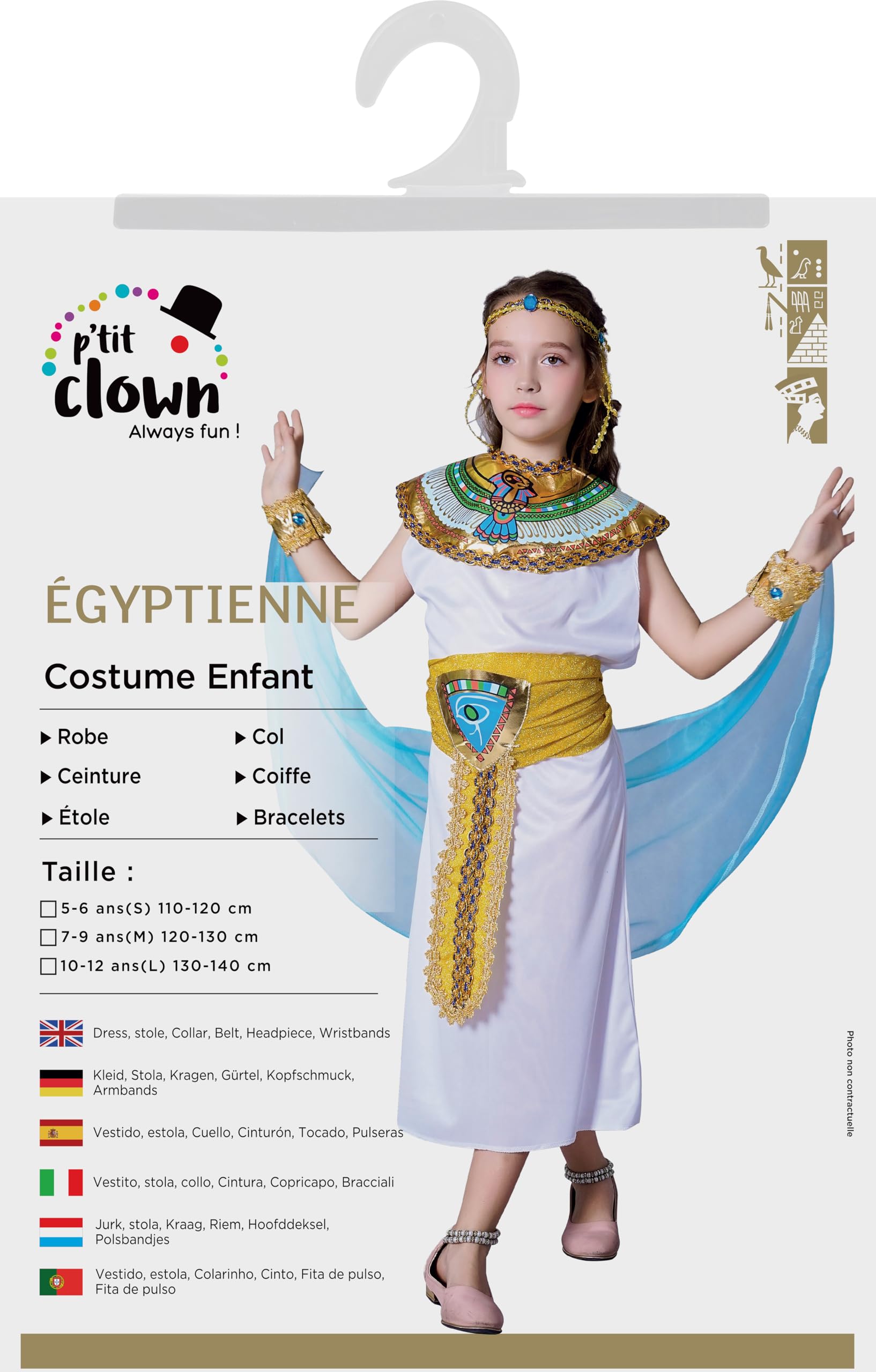 ptit-clown-gyptisches-kost-m-f-r-m-dchen-kleopatra-10-12-jahre image 4