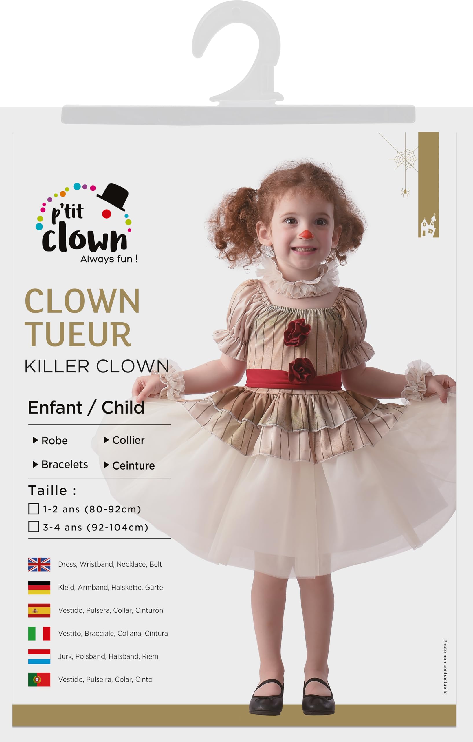 ptit-clown-baby-clown-gruselig-m-dchen-kost-m-kleid-set image 3