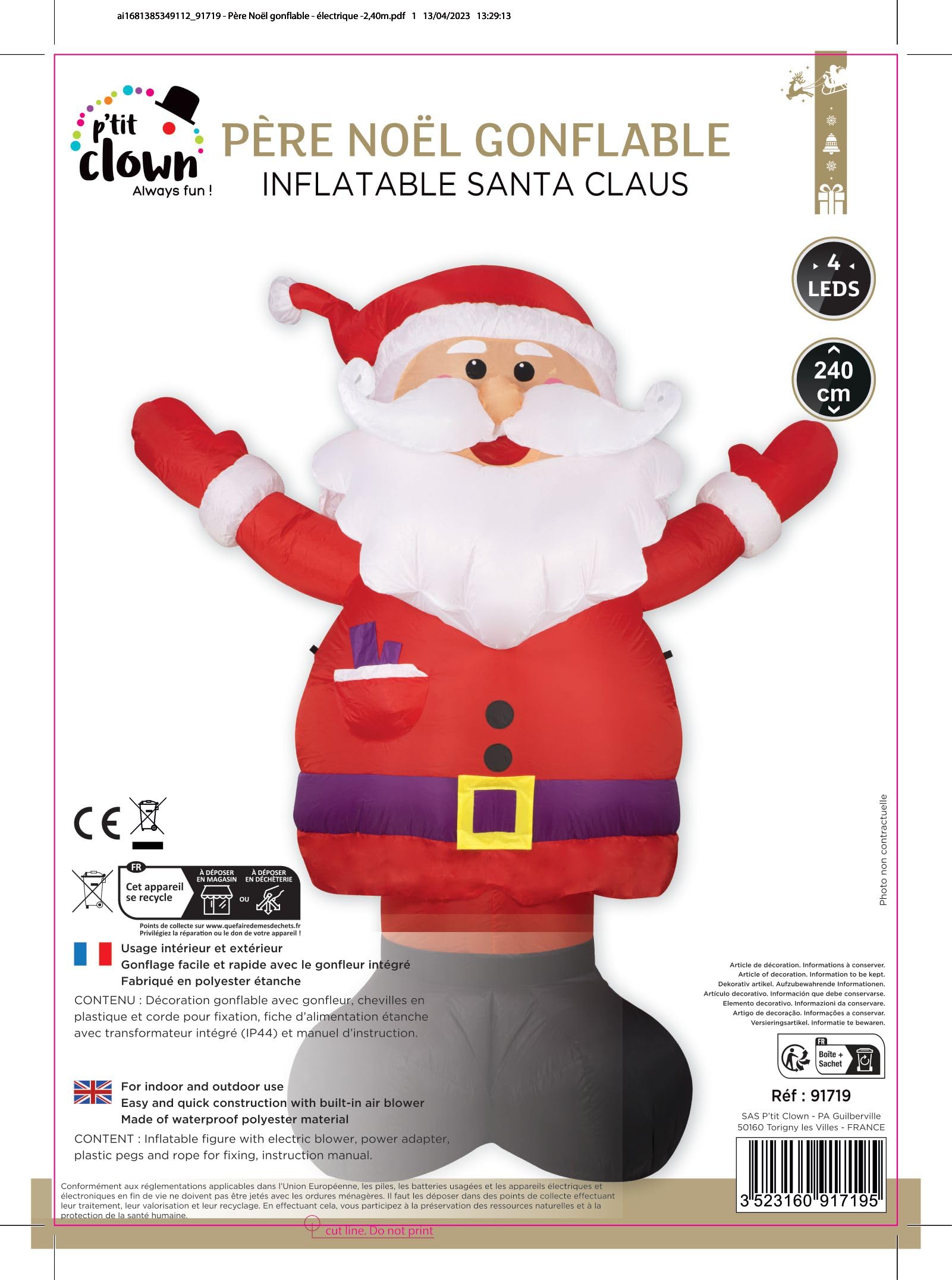 ptit-clown-aufblasbarer-leucht-weihnachtsmann-2-40-m-mit-pumpe image 2