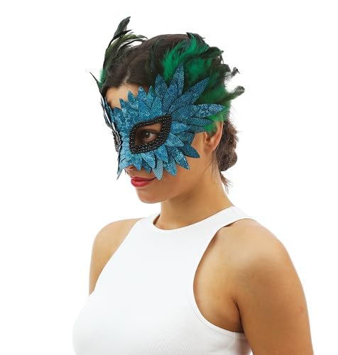 p-tit-clown-23387-wolf-maske-mit-federn-und-schuppen-blau-f-r-erwachsene-luxus-h image 8