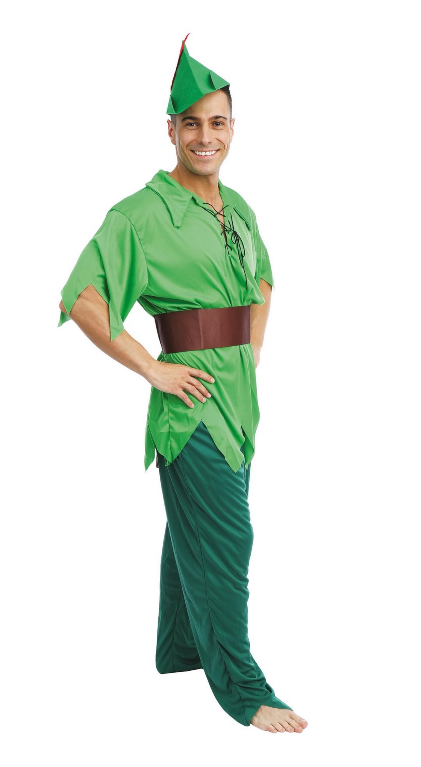 p-tit-clown-peter-kost-m-f-r-erwachsene-gr-nes-m-rchen-kost-m-aus-polyester image 2