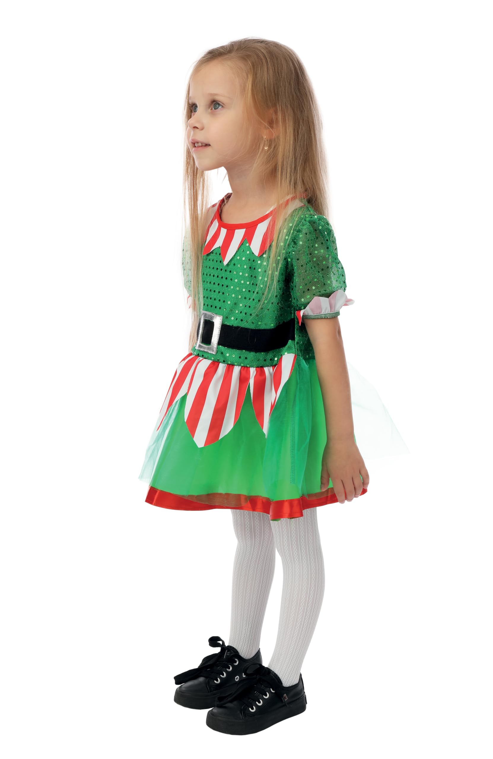 ptit-clown-wichtelkost-m-f-r-m-dchen-kleid-m-tze-gr-n image 2