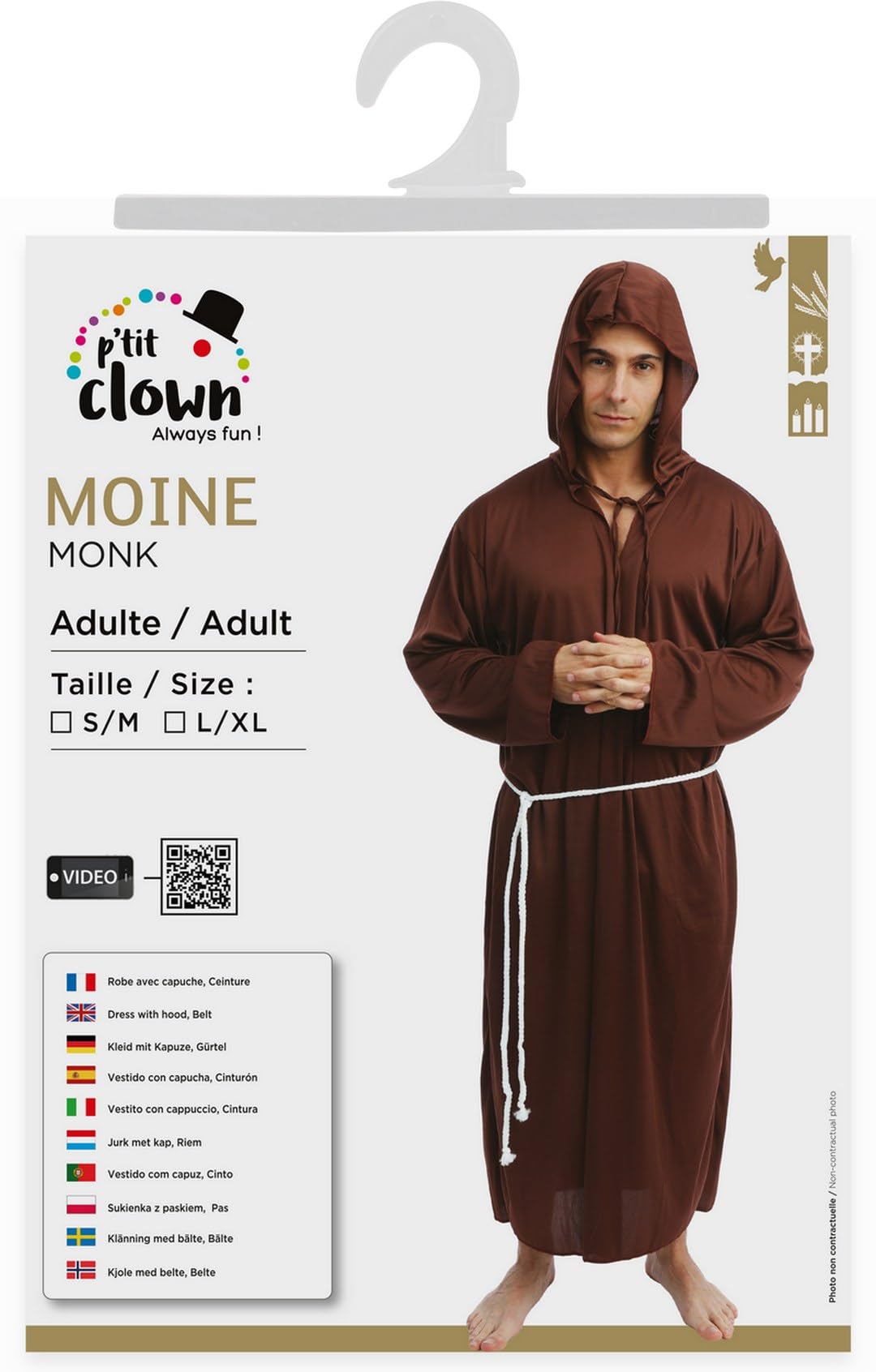 ptit-clown-m-nchskost-m-erwachsene-braun-mittelalter-kutte image 6