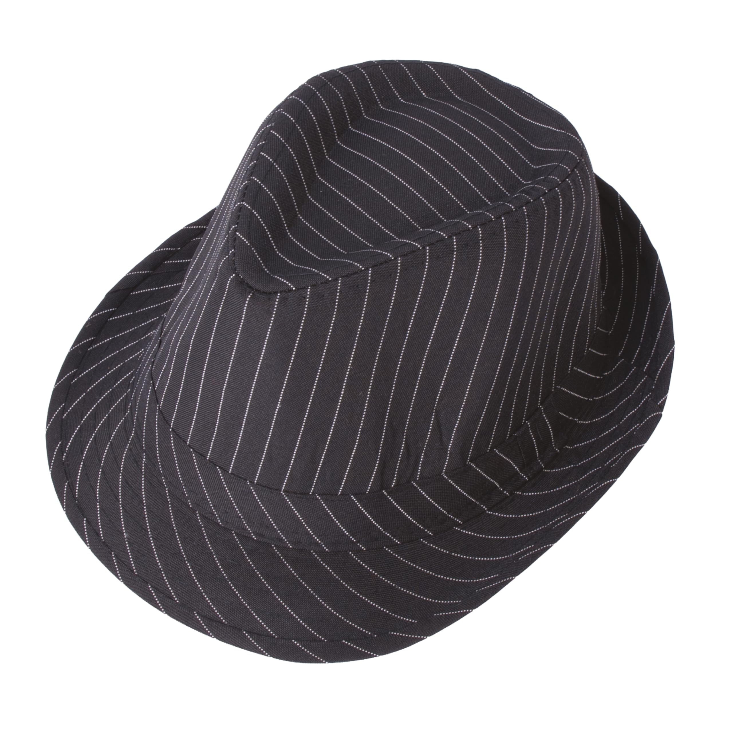 p-tit-clown-hut-stoff-borsalino-fedora-schwarz-wei-gestreift-erwachsene image 1