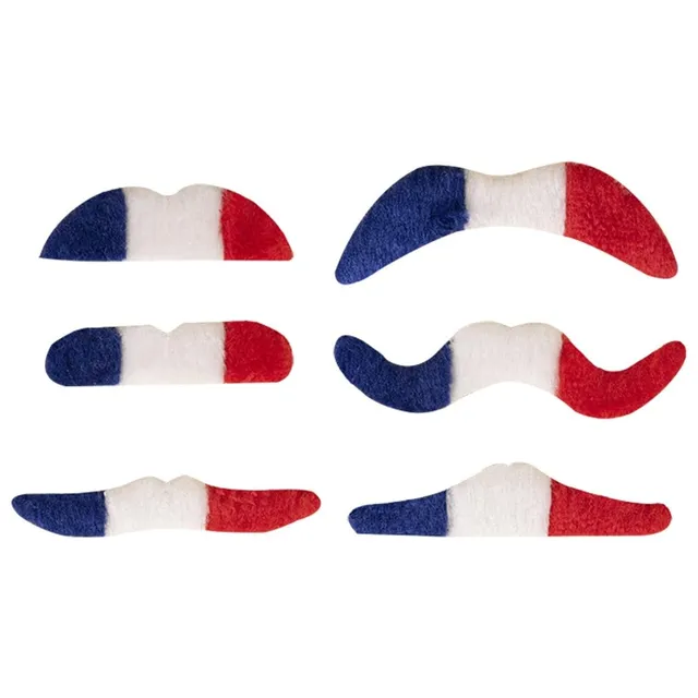 ptit-clown-schnurrb-rte-frankreich-blau-wei-rot-6-st-ck-selbstklebend image 1
