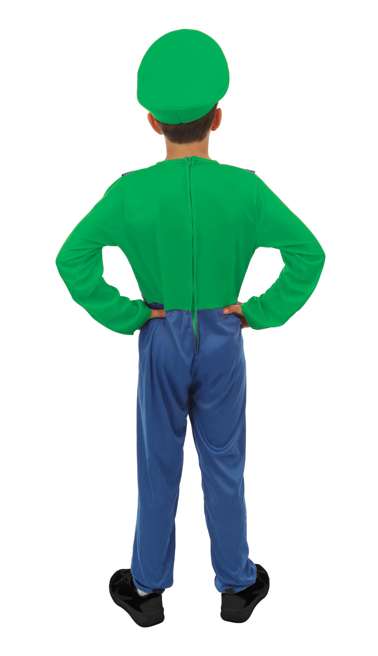 ptit-clown-klempner-kost-m-kinder-overall-mit-m-tze-und-schnurrbart image 3