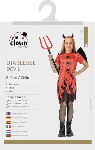 p-tit-clown-teufelin-m-dchenkost-m-rot-schwarz-halloween image 7