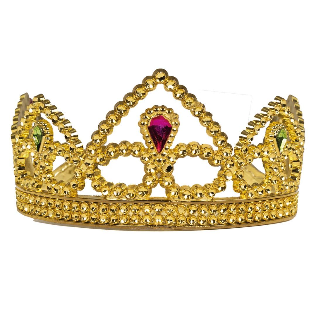 ptit-clown-17629-prinzessinnen-diadem-damen-gold-kunststoff-mit-edelsteinen image 5