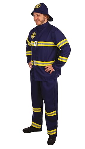 ptit-clown-feuerwehrmann-kost-m-erwachsene-blau-gr-l-xl image 7