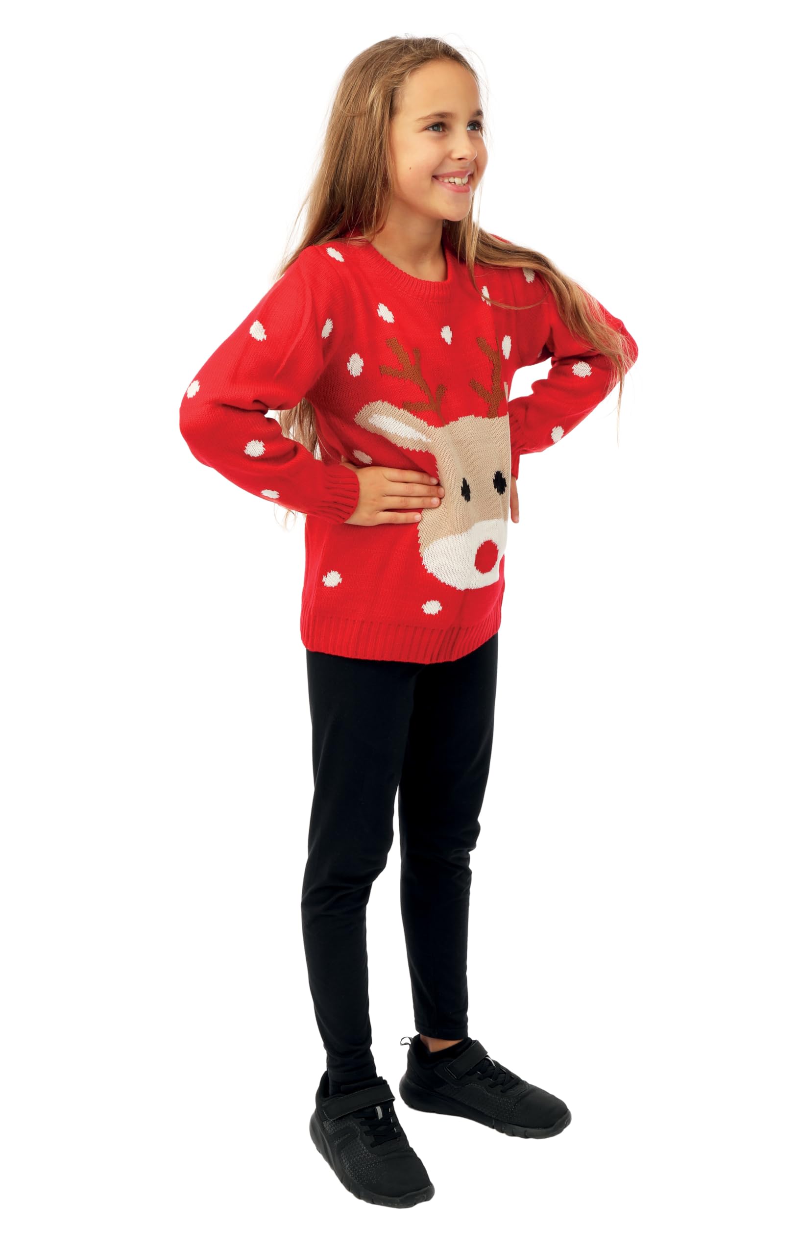 p-tit-clown-weihnachtspullover-kinder-rot-10-12-jahre-rentier-weihnachtsmann image 2