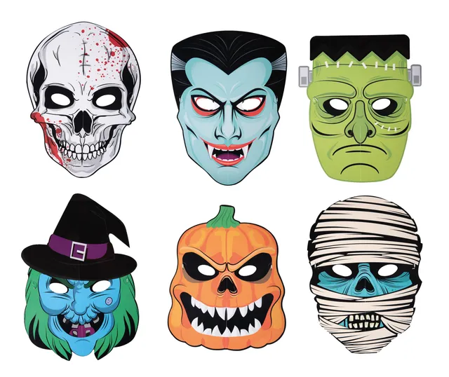 p-tit-clown-halloween-masken-6-st-ck-set-23550 image 1