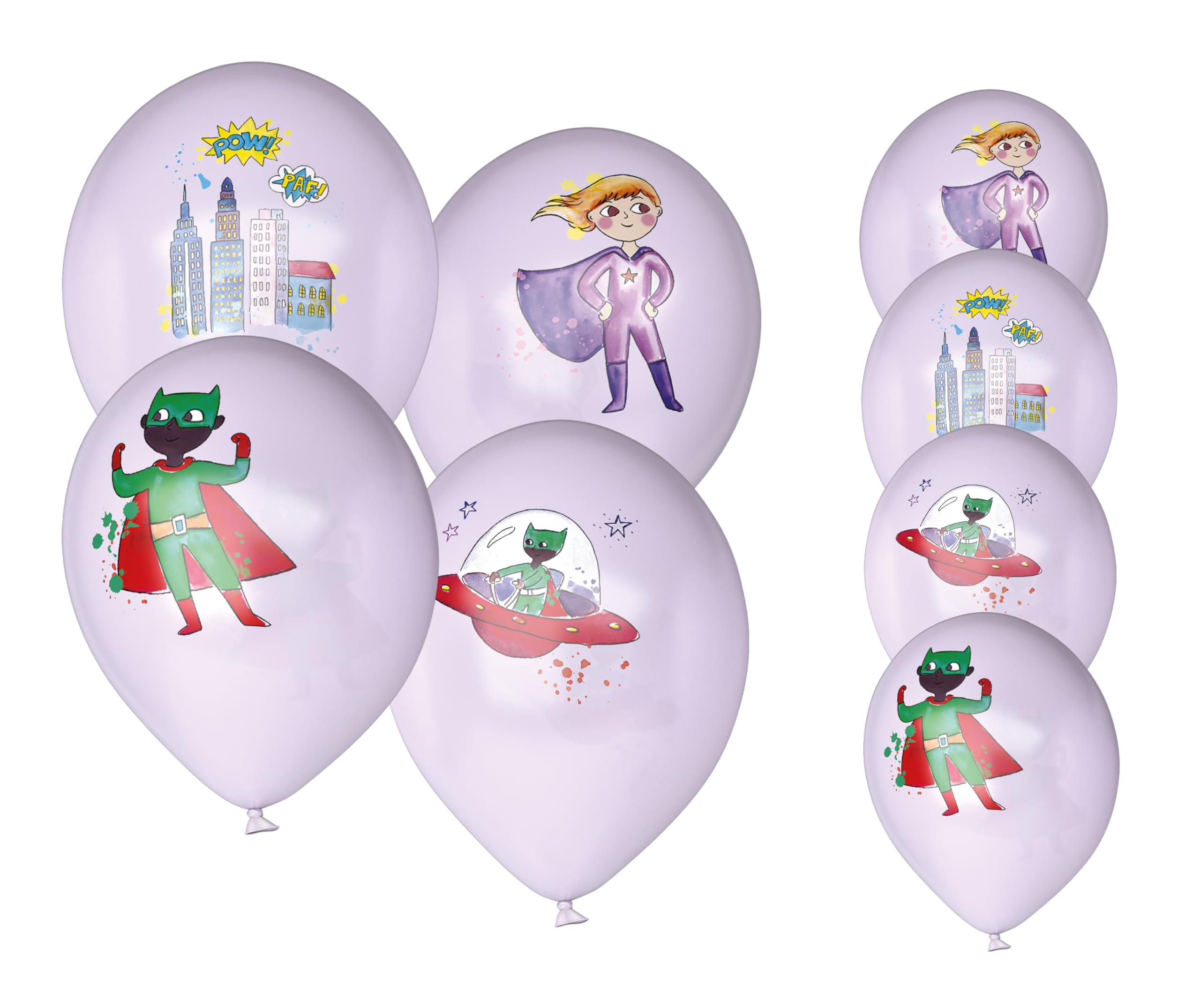 p-tit-clown-luftballons-superhelden-30-cm-8-st-ck-geburtstagsdeko image 1