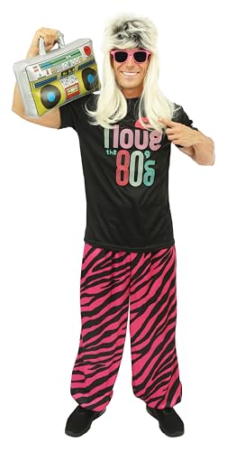 ptit-clown-80er-jahre-retro-kost-m-herren-mit-t-shirt-und-hose image 8
