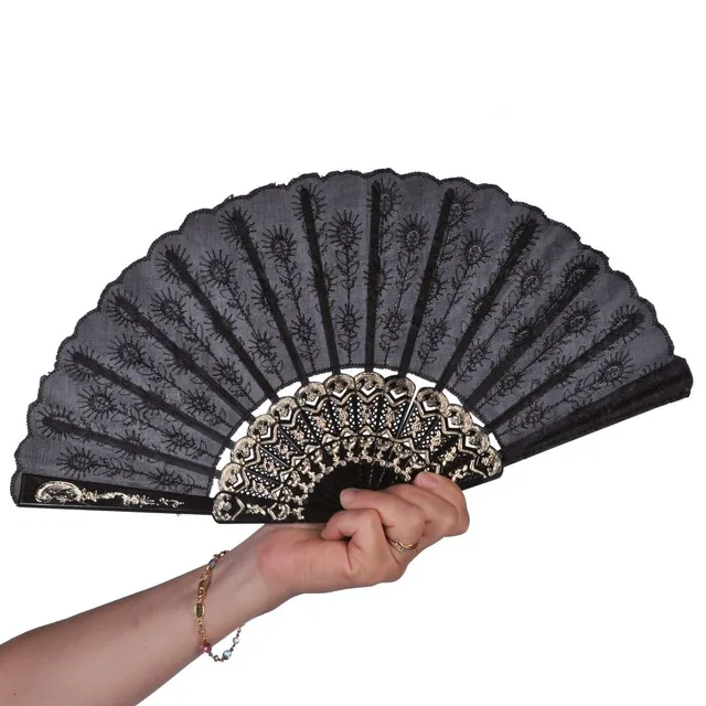 p-tit-clown-f-cher-eventail-45-cm-stoff-und-kunststoff-schwarz image 1