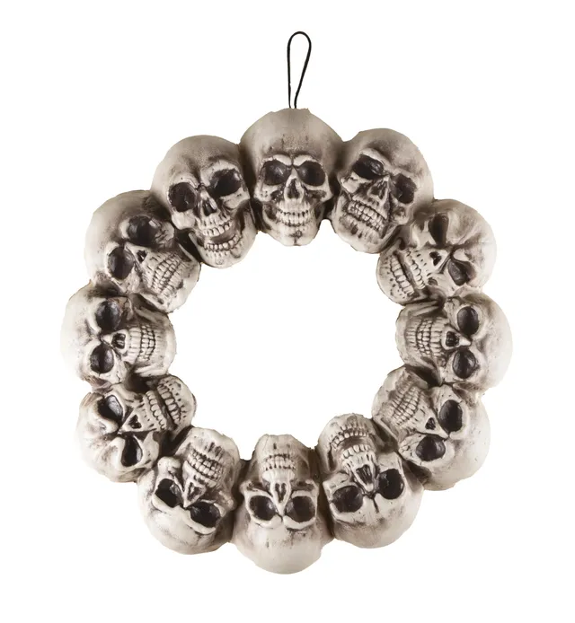 p-tit-clown-halloween-kranz-totenkopf-40-cm-f-r-t-r image 1