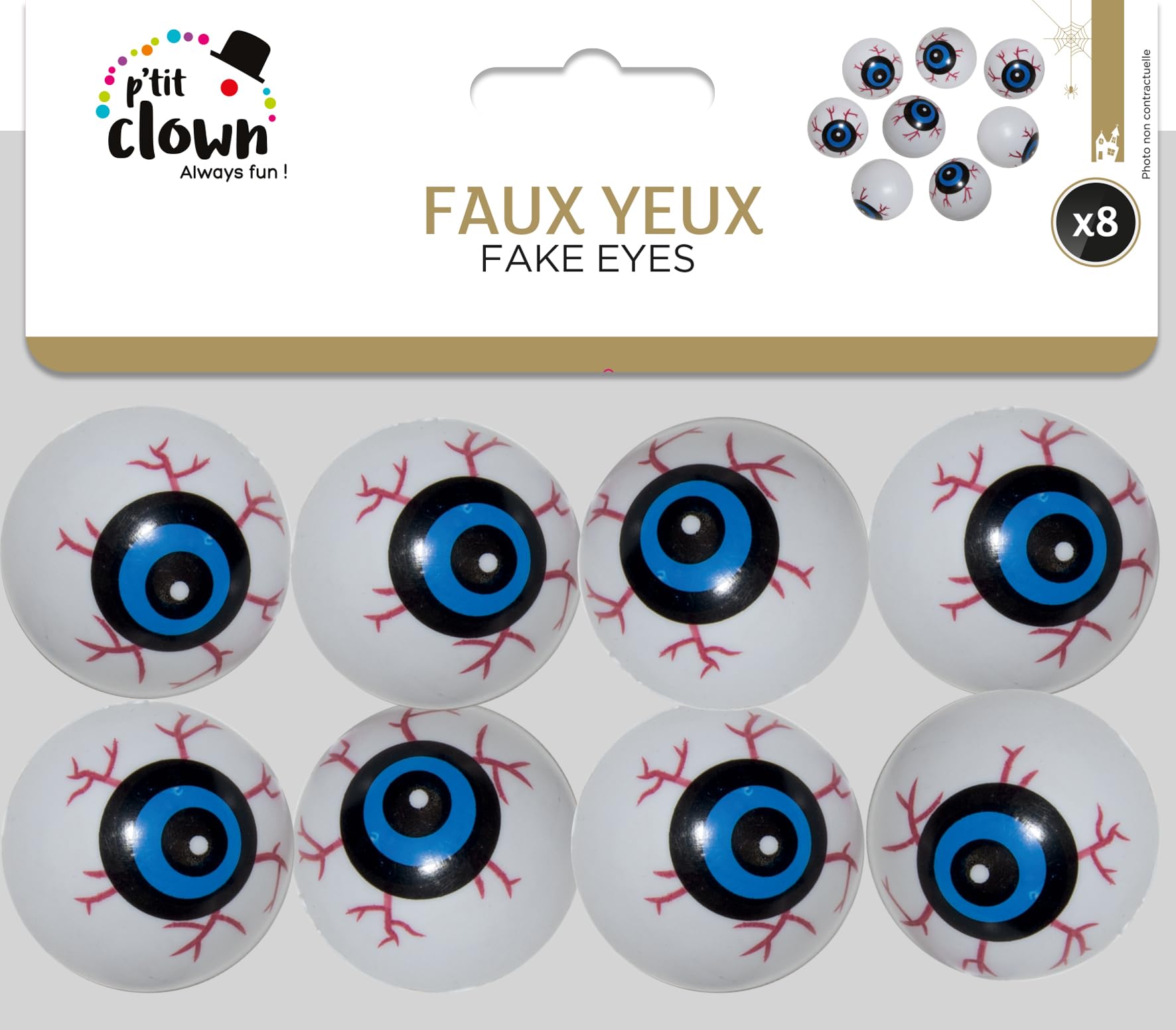 ptit-clown-re29720-halloween-deko-augen-8er-pack-3-2-cm image 3