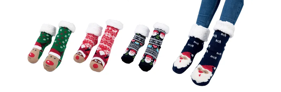 ptit-clown-warme-weihnachtssocken-kuschelsocken-zufallsmotiv image 1