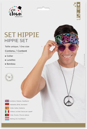 ptit-clown-22697-hippie-zubeh-r-set-erwachsene-mehrfarbig image 8