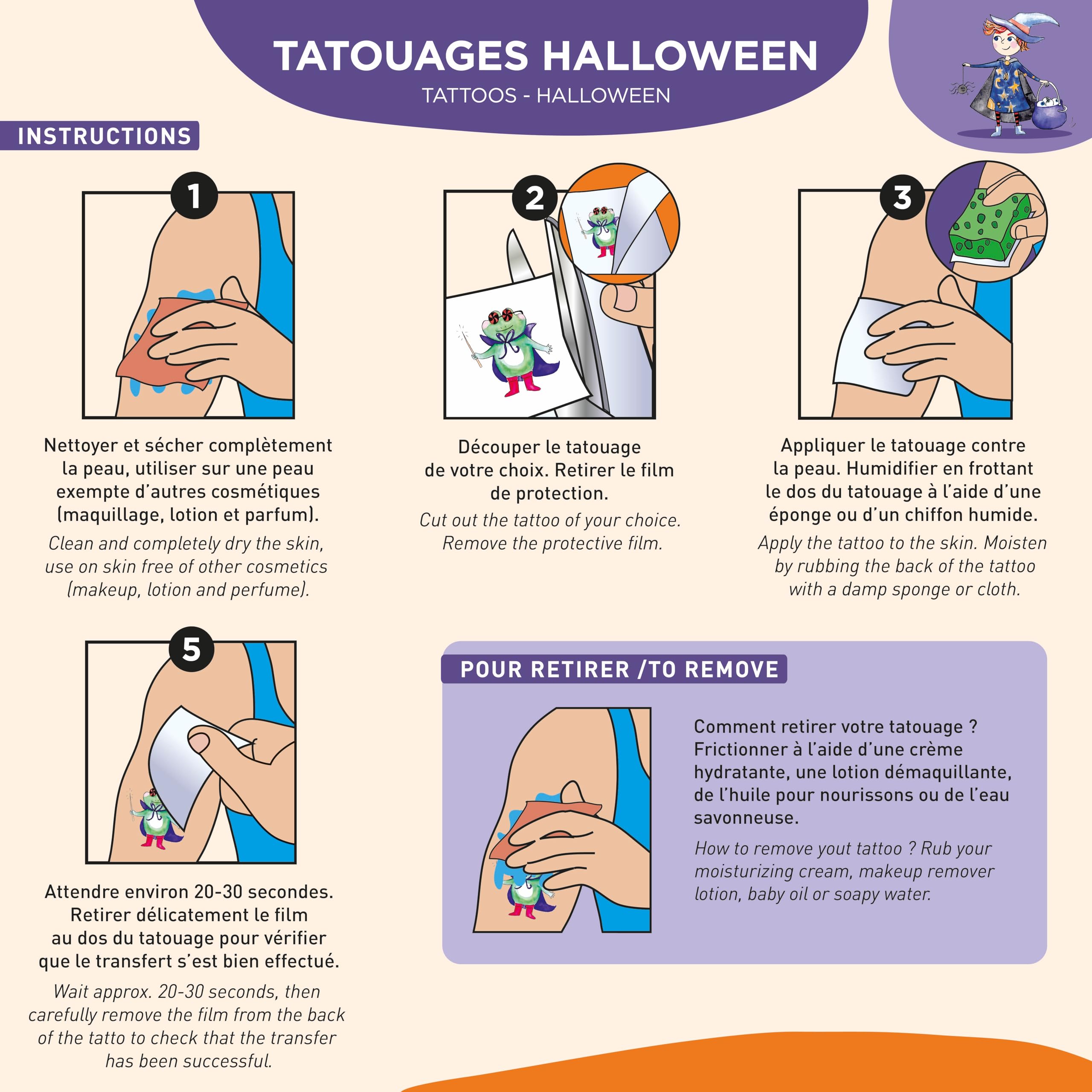 ptit-clown-halloween-tattoos-cam-et-l-on-set image 2