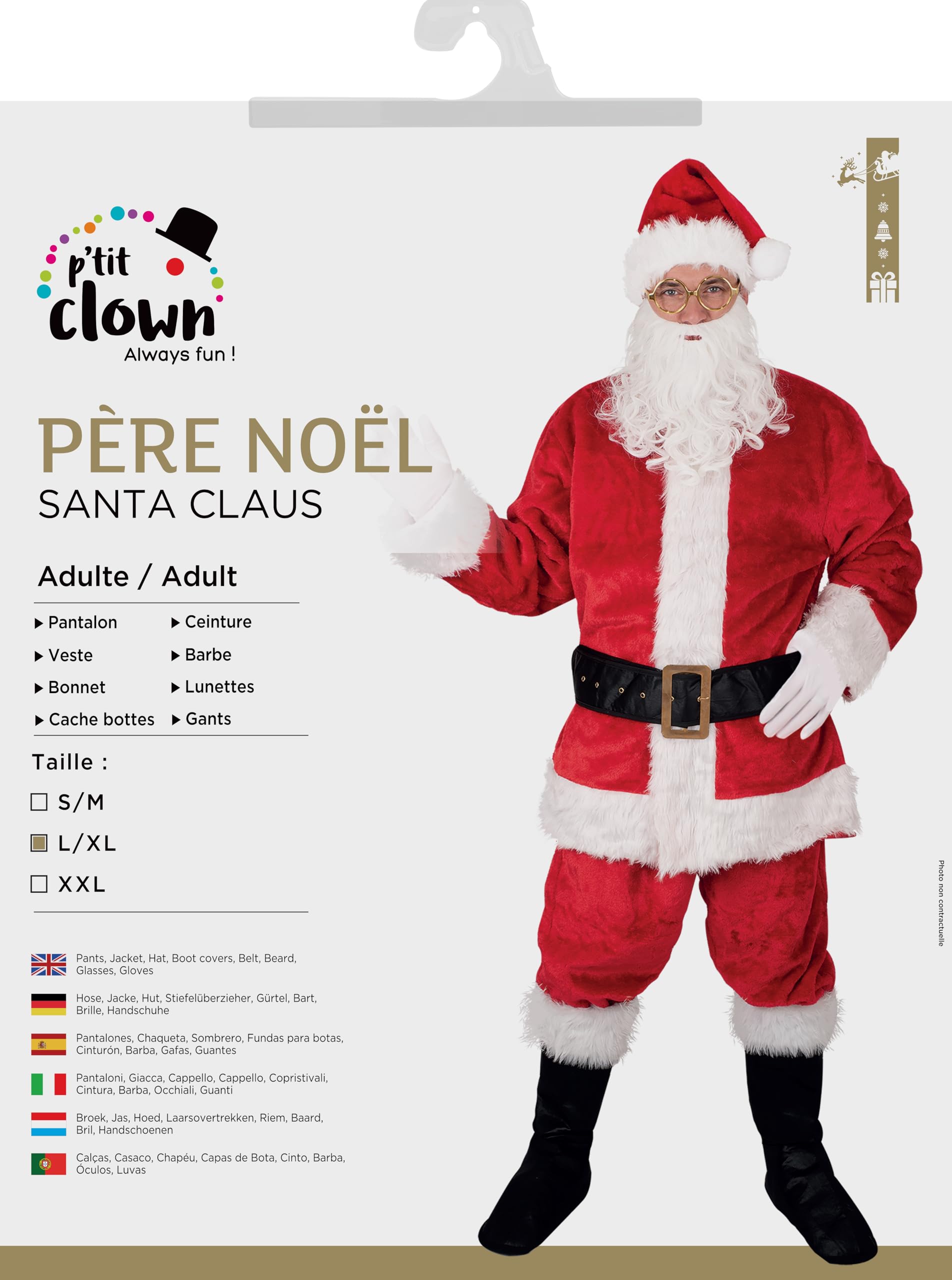 ptit-clown-weihnachtsmannkost-m-komplett-rot-pelzeffekt-erwachsene image 5