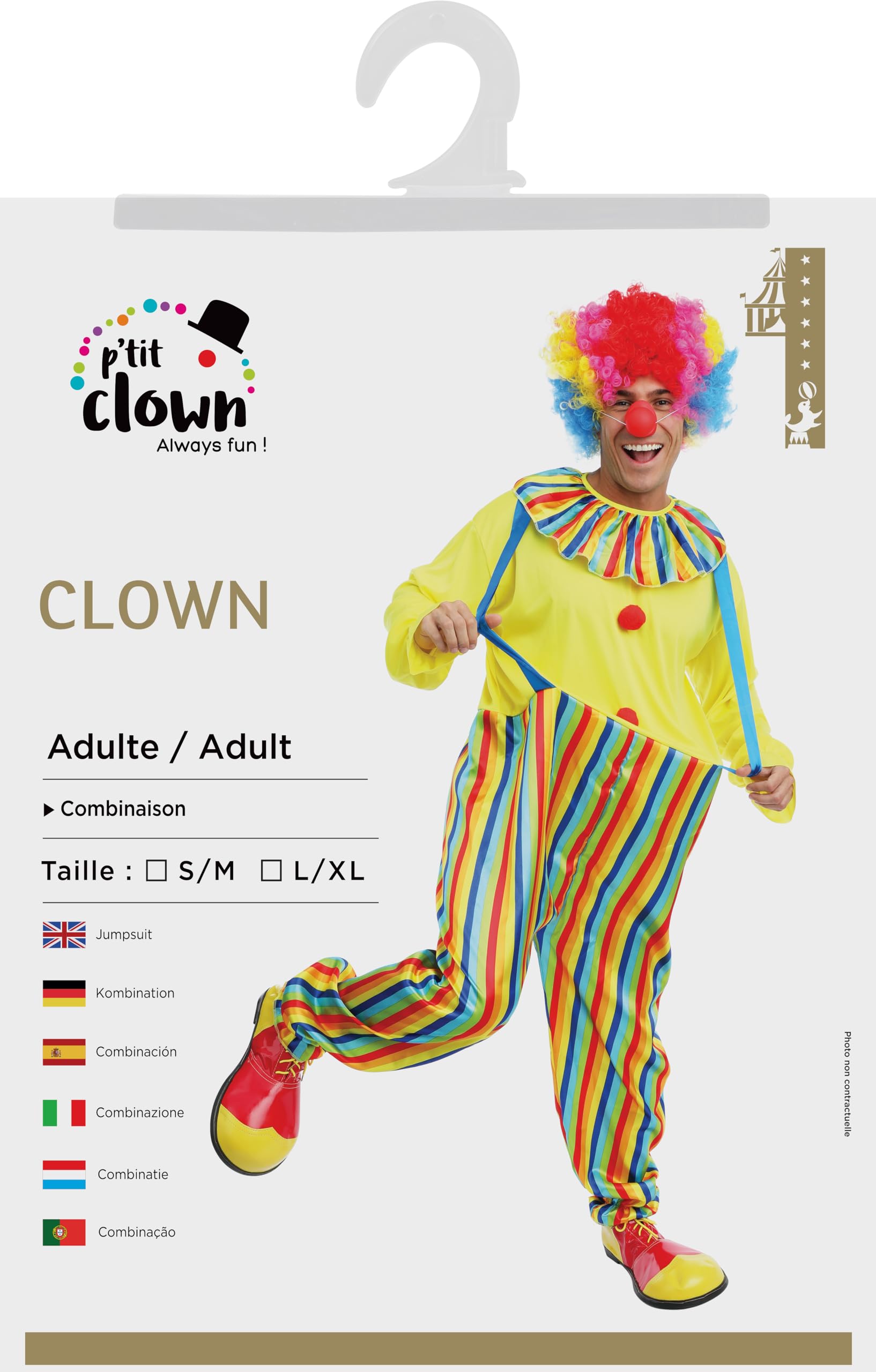 p-tit-clown-clown-kost-m-f-r-erwachsene-mehrfarbig image 5